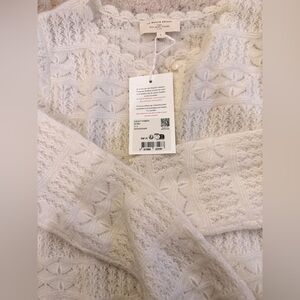 Sézane La Maille Varda Lace Cardigan – Ecru – Size L – NWT